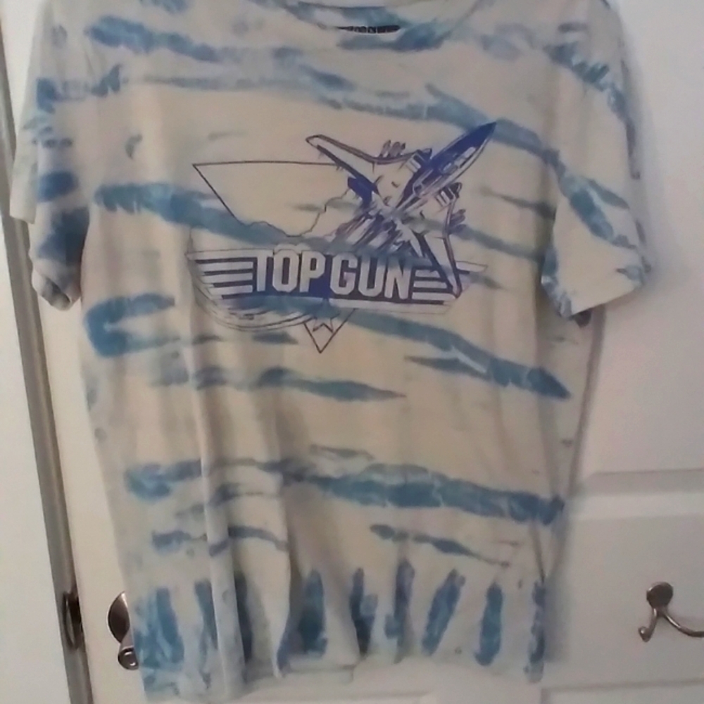 Blue tie dye Top Gun tshirt